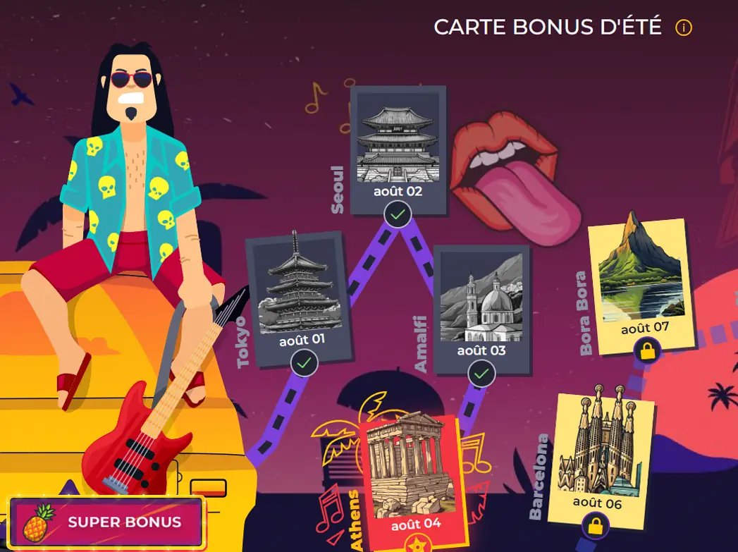 Carte bonus Jour de match au format calendrier