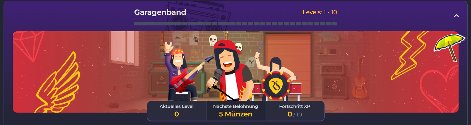 Treueprogramm von Rolling Slots als Rock-Leiter