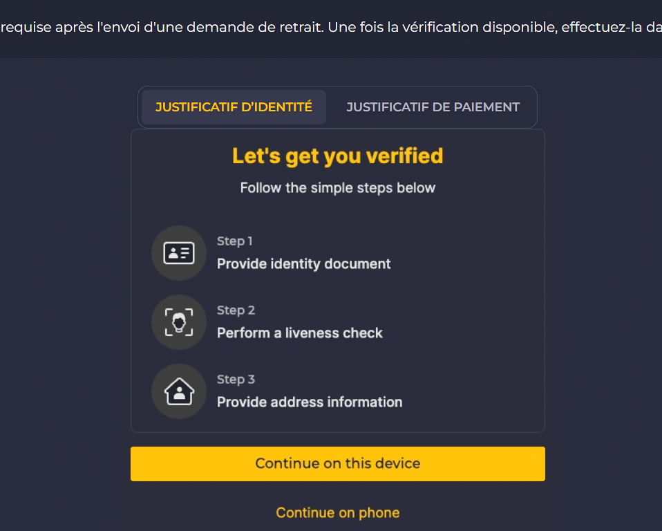 Prise de vue de la pièce d'identité avec la caméra du téléphone à la lumière du jour